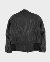 Vintage 1960s Leather Steerhide Classic Biker Jacket - M