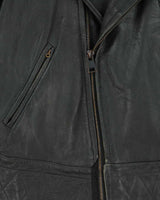 Vintage 1960s Leather Steerhide Classic Biker Jacket - M