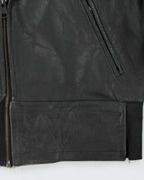 Vintage 1960s Leather Steerhide Classic Biker Jacket - M