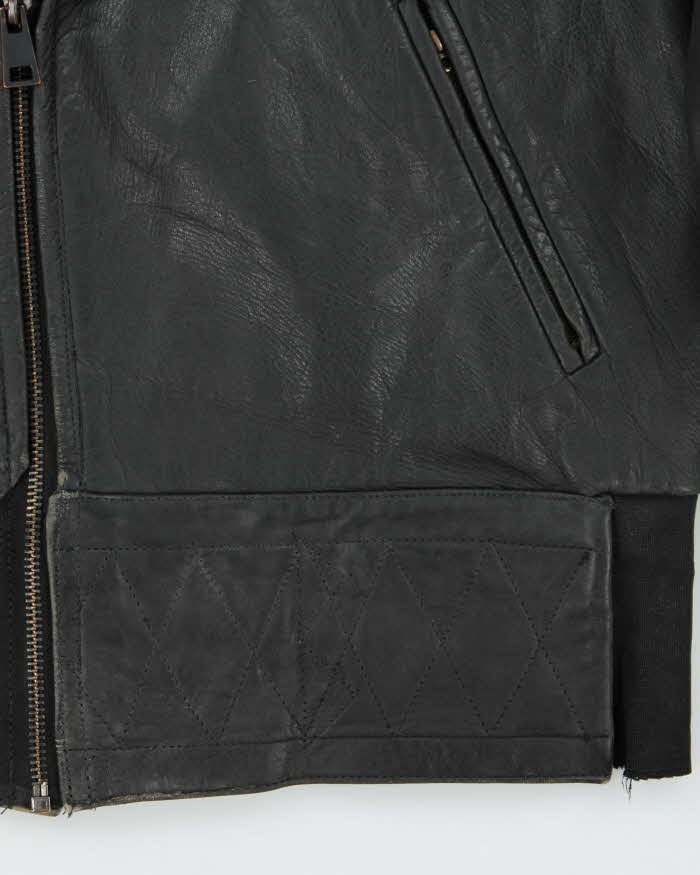Vintage 1960s Leather Steerhide Classic Biker Jacket - M