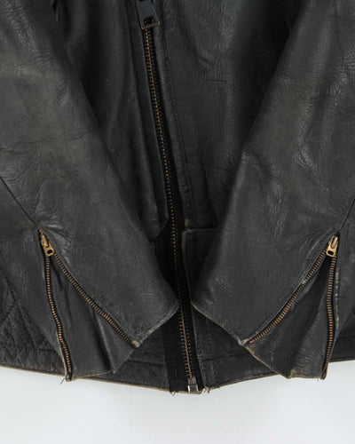 Vintage 50s Cafe Racer Leather Jacket - M