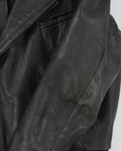 Vintage 50s Cafe Racer Leather Jacket - M