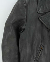 Vintage 1960s Leather Steerhide Classic Biker Jacket - M