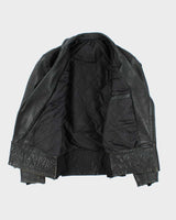 Vintage 1960s Leather Steerhide Classic Biker Jacket - M