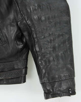 Vintage 1950s Horsehide Leather Shearling Moto Biker Jacket - XL
