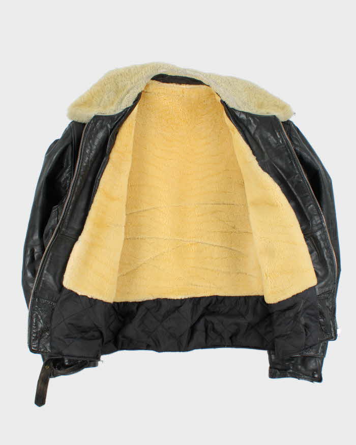 Vintage 50s 60s Air Force Sherpa Lined Bomber Jacket - XL