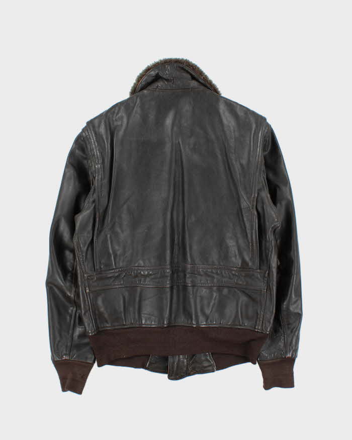 Vintage 1970s Peter's US Navy G-1 Horsehide Leather Flight Jacket - M