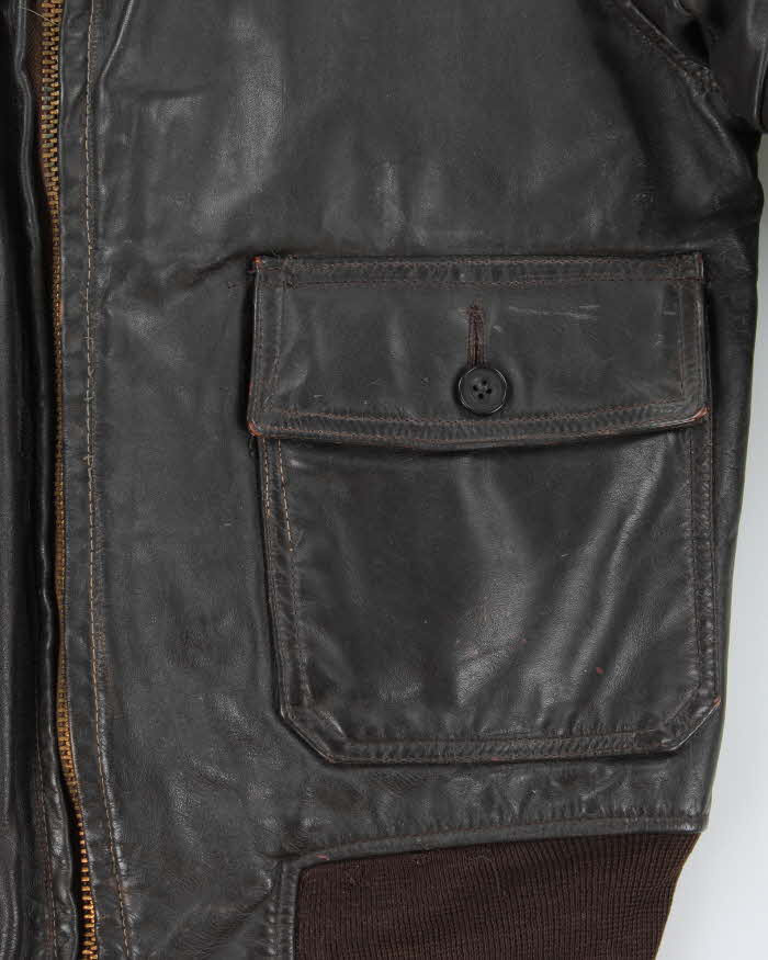 Vintage 60s Peter's Avion Leather Bomber Jacket - M