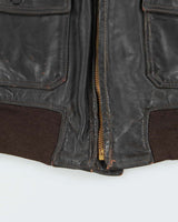 Vintage 1970s Peter's US Navy G-1 Horsehide Leather Flight Jacket - M