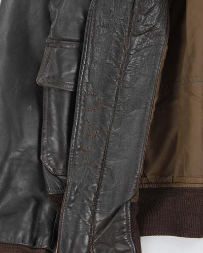 Vintage 60s Peter's Avion Leather Bomber Jacket - M