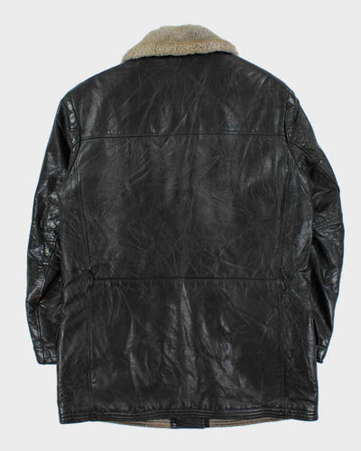 Vintage 60s Kings Way Sherpa Lined Leather Jacket - L