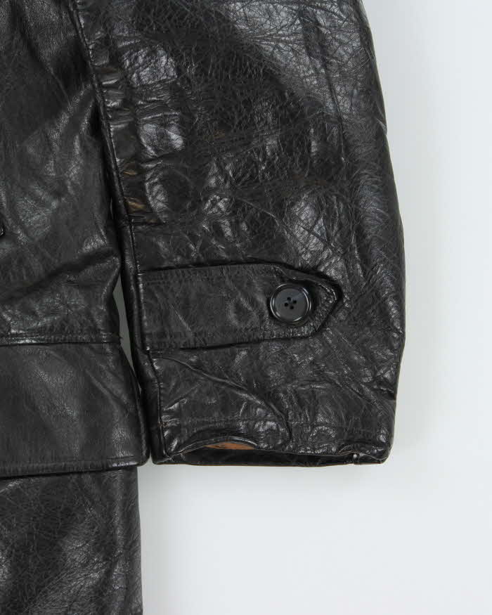 Vintage 60s Kings Way Sherpa Lined Leather Jacket - L