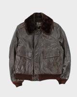 Vintage 1970s Grais U.S Leather G-1 Flight Jacket - L