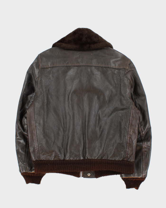 Vintage 1970s Grais U.S Leather G-1 Flight Jacket - L