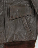 Vintage 1970s Grais U.S Leather G-1 Flight Jacket - L
