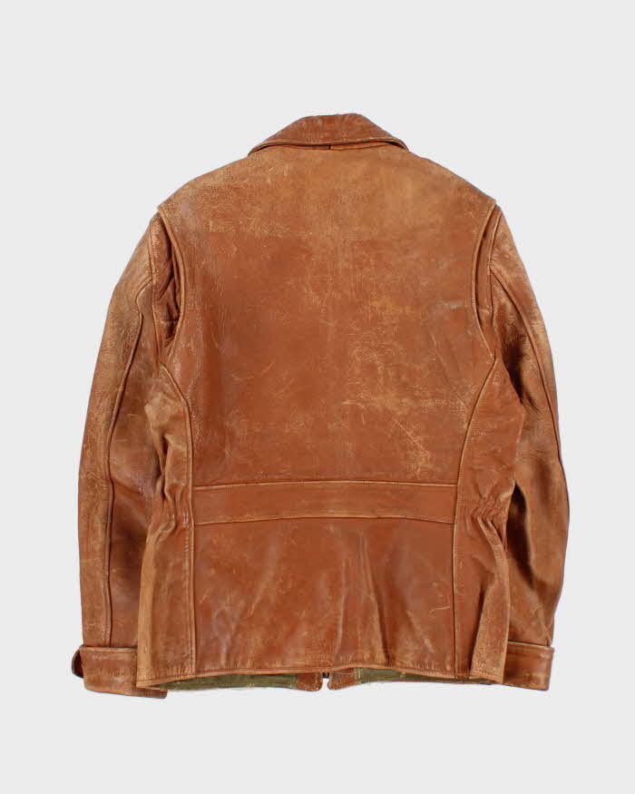Vintage 30s 40s Boreman Sportswear Leather Jacket - M