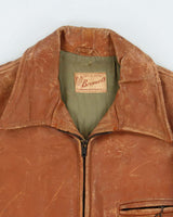 Vintage 1940s Bormcolt By Borman Sportswear Ponyhide Leather Jacket - L