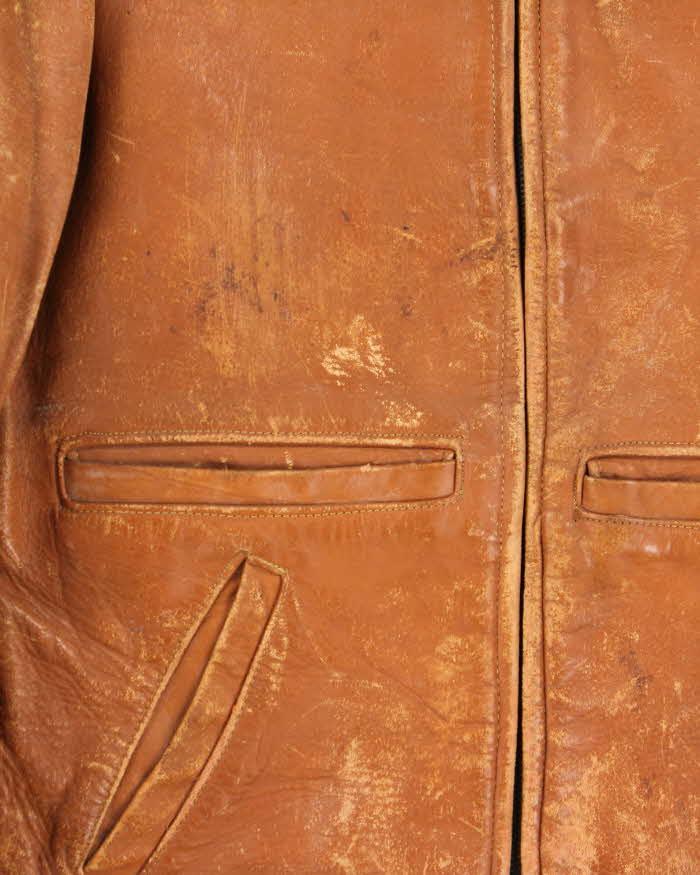 Vintage 30s 40s Boreman Sportswear Leather Jacket - M