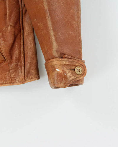 Vintage 30s 40s Boreman Sportswear Leather Jacket - M