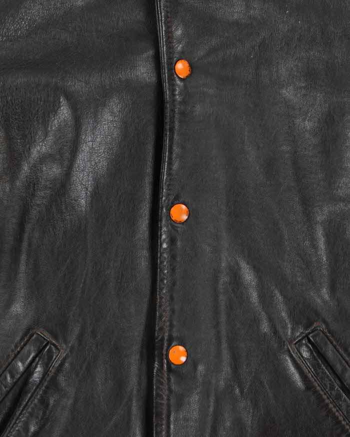 Vintage 1960s Harv-al Sportwear Ponyhide Leather Baseball Jacket - XL