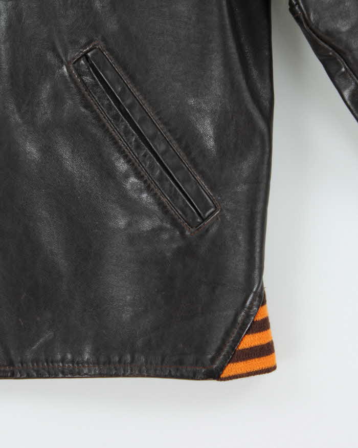 Vintage 1960s Harv-al Sportwear Ponyhide Leather Baseball Jacket - XL