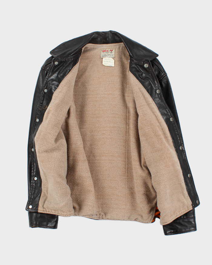 Vintage 1960s Harv-al Sportwear Ponyhide Leather Baseball Jacket - XL