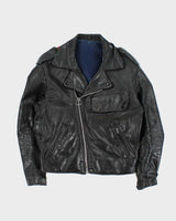 Vintage 1960s Horsehide Leather Classic US Biker Jacket - M