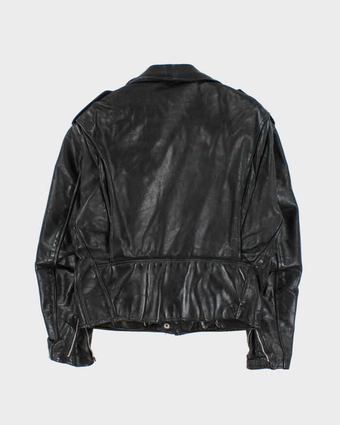 Vintage 1960s Horsehide Leather Classic US Biker Jacket - M