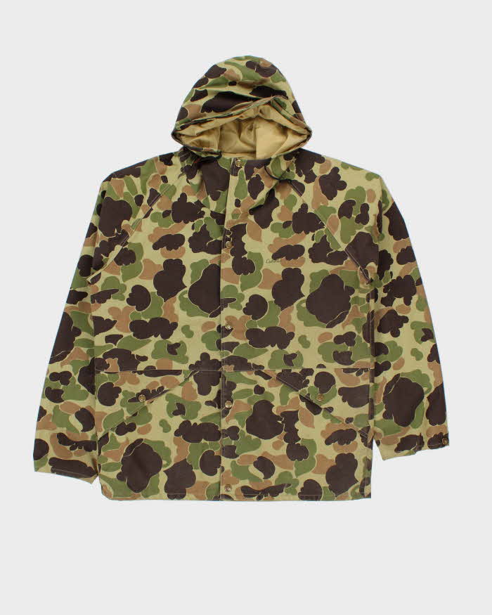 Vintage 1990s Cabela's Camouflage Gore-Tex Made In U.S.A Hooded Jacket - L