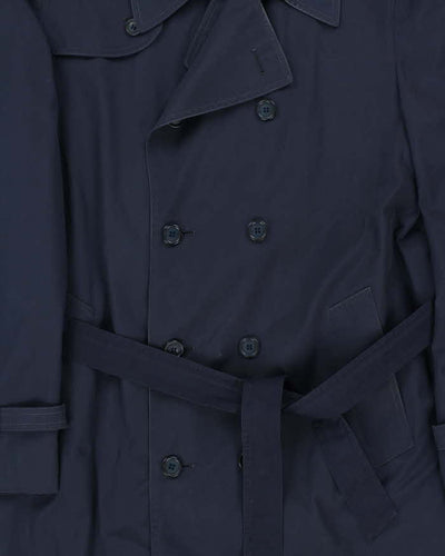 Vintage 1990s London Fog Navy Weatherproof Trench Coat - XL