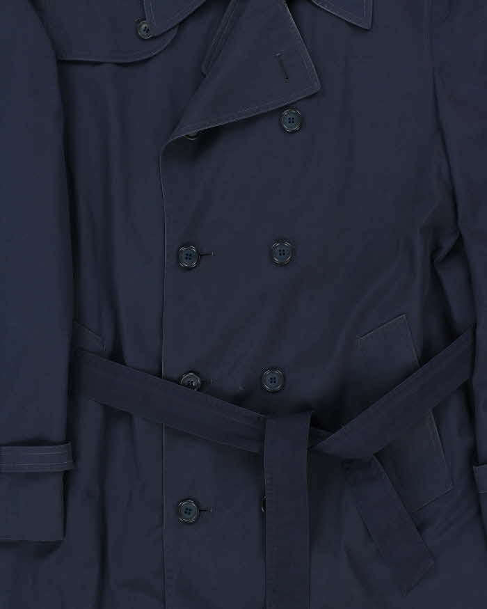 Vintage 1990s London Fog Navy Weatherproof Trench Coat - XL