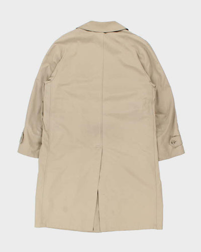 Vintage 1980s London Fog Beige Wool Insulated Oversized Weatherproof Mac - M