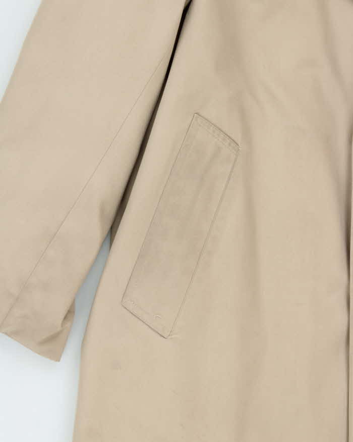 Vintage 1980s London Fog Beige Wool Insulated Oversized Weatherproof Mac - M