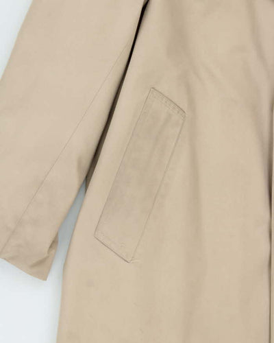 Vintage 1980s London Fog Beige Wool Insulated Oversized Weatherproof Mac - M