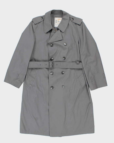 Vintage 1980s London Fog Grey Oversized Weatherproof Trench Coat - L