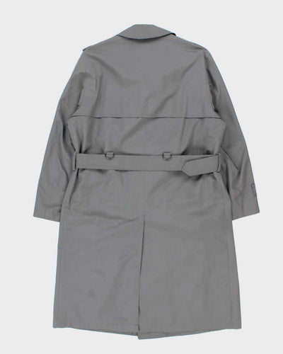 Vintage 1980s London Fog Grey Oversized Weatherproof Trench Coat - L