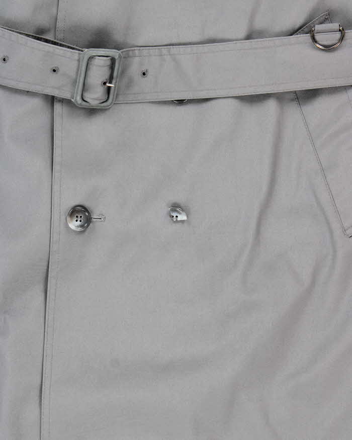 Vintage 1980s London Fog Grey Oversized Weatherproof Trench Coat - L