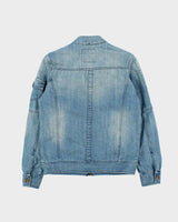 Vintage Y2K 00s G-Star Raw Embroidered Moto Denim Jacket - M