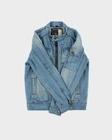 Vintage Y2K 00s G-Star Raw Embroidered Moto Denim Jacket - M