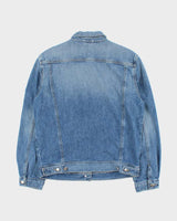 Guess Jeans Fringe Logo Light Denim Jacket - M