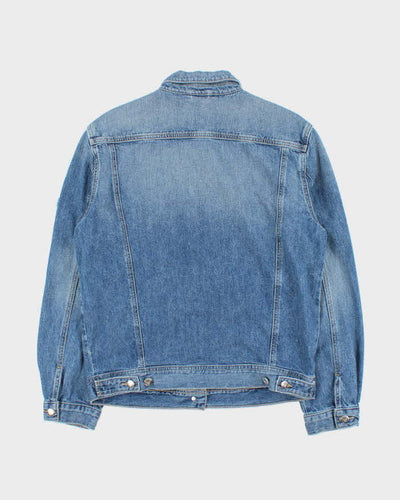 Guess Jeans Fringe Logo Light Denim Jacket - M