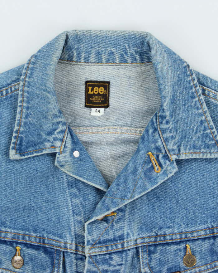Vintage 1980s Lee Jeans Light Wash Denim Jacket - XL