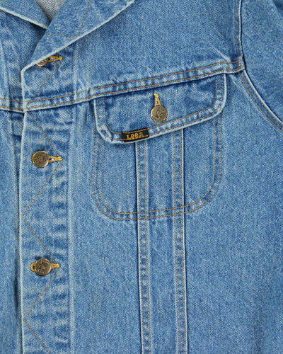 Vintage 1980s Lee Jeans Light Wash Denim Jacket - XL