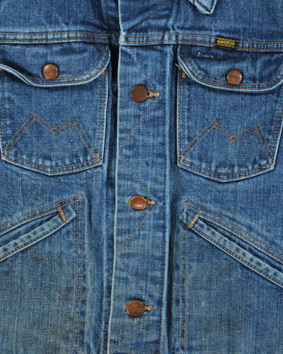 Vintage 1960s Wrangler Maverick Bluebell Denim Jacket - S