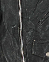 Vintage 1980s Black Excelled US Made Classic Leather Biker Jacket - S