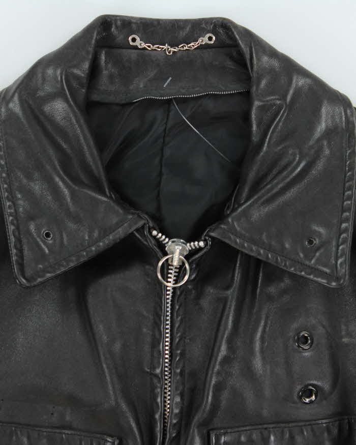 Vintage 1990s New York State Rochester Police Department Leather Jacket - XL