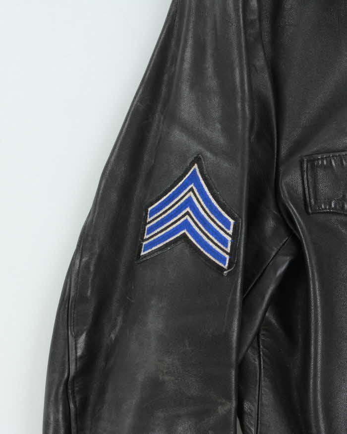 Vintage 1990s New York State Rochester Police Department Leather Jacket - XL