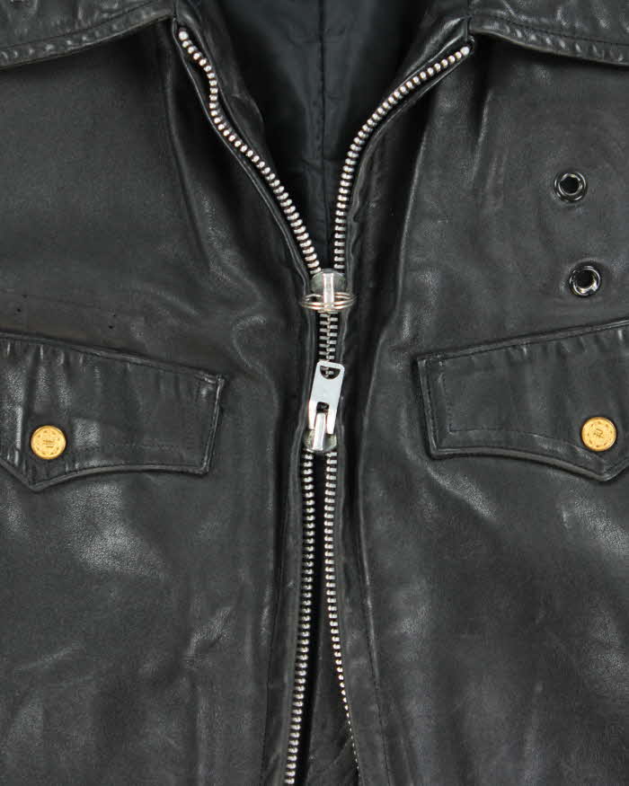 Vintage 1990s New York State Rochester Police Department Leather Jacket - XL