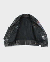 Vintage 1990s New York State Rochester Police Department Leather Jacket - XL