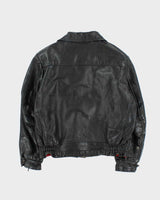 Vintage 1950s Collins &amp; Aikman Cowhide Leather Sherpa Lined Biker Jacket - L